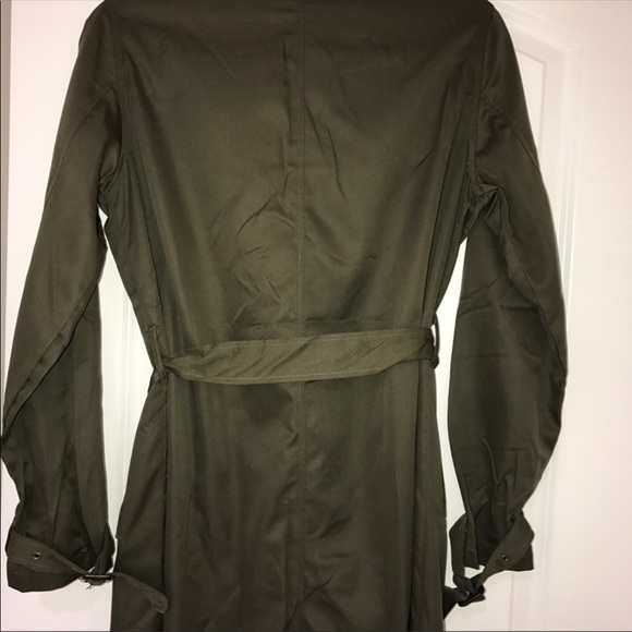Olive Green trench coat - Picture 4 of 7